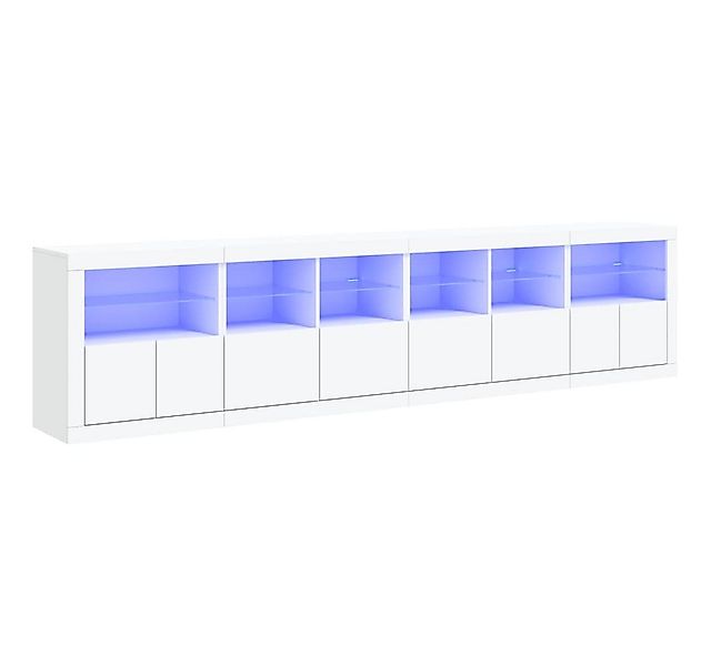 vidaXL Sideboard Sideboard mit LED-Leuchten Weiß 283x37x67 cm (1 St) günstig online kaufen