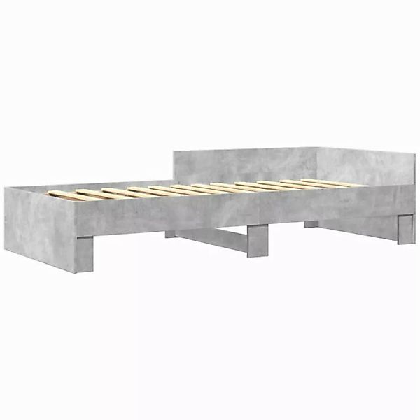 vidaXL Bett Bettgestell Betongrau 100x200 cm Holzwerkstoff günstig online kaufen