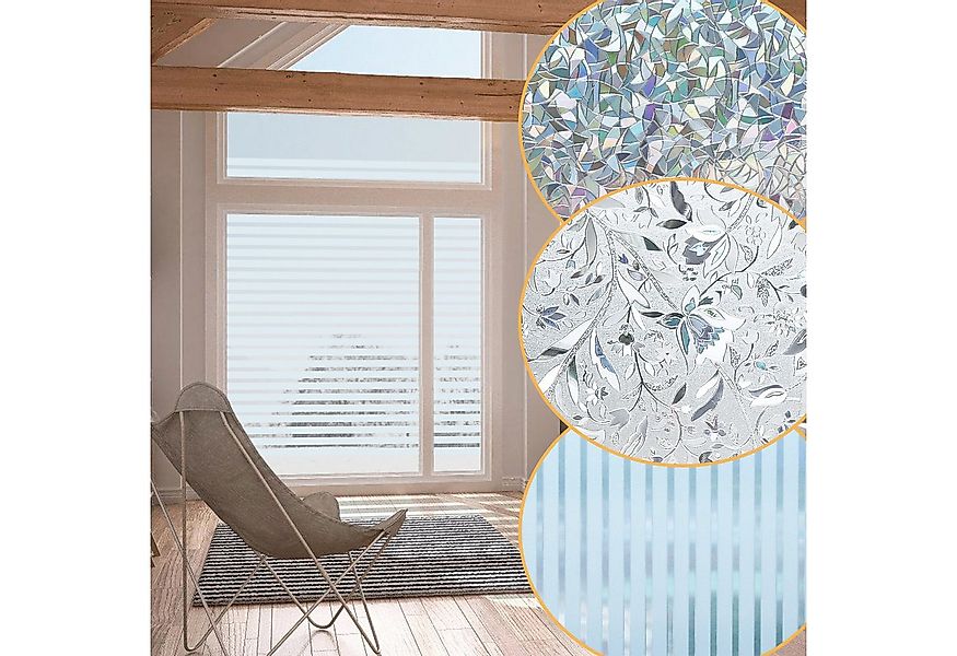 Clanmacy Fensterfolie 2X Blickdicht Selbsthaftend, Sichtschutzfolie Fenster günstig online kaufen