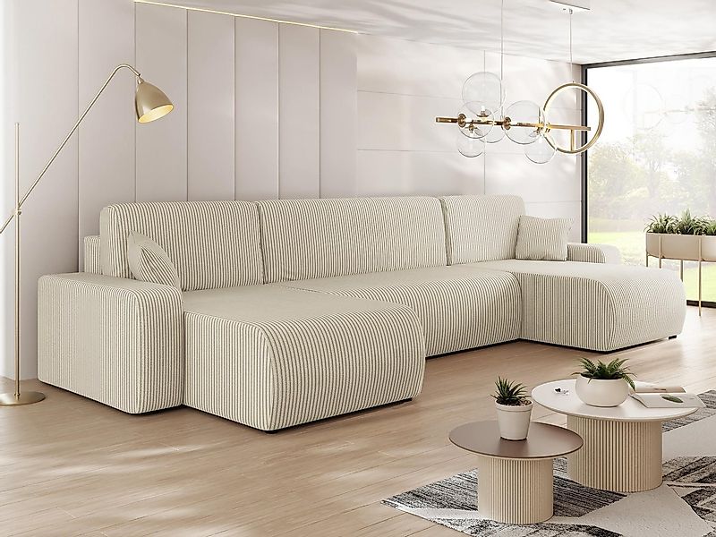 MIRJAN24 Wohnlandschaft Piano U Cord, mit Bettkasten und Schlaffunktion, Sc günstig online kaufen