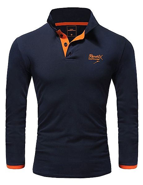 REPUBLIX Poloshirt OWEN Herren Basic Langarm günstig online kaufen