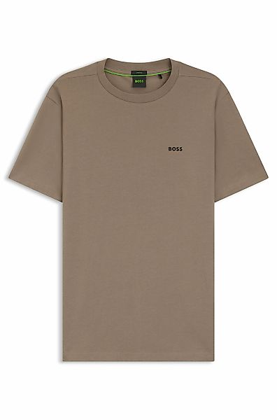 BOSS GREEN Rundhalsshirt "Tee" mit gummiertem Kontrast-Logo günstig online kaufen