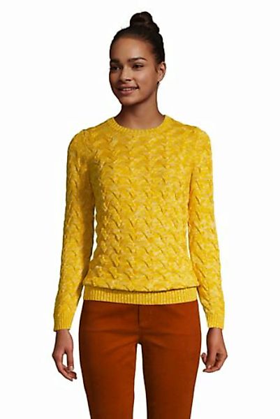 Zopfmuster-Pullover DRIFTER, Damen, Größe: L Normal, Gelb, Baumwolle, by La günstig online kaufen