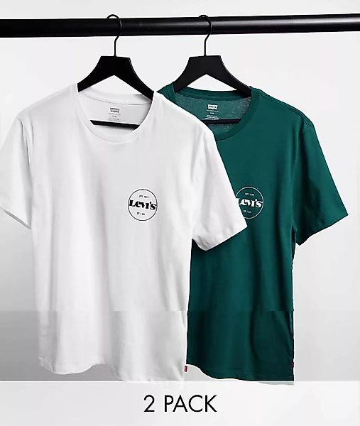 Levi's – Exklusiv bei ASOS – 2er-Pack T-Shirts mit mordernem Vintage-Logo i günstig online kaufen