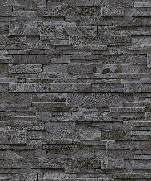 Erismann Vliestapete Erismann Vliestapete 02363-40 Stein schwarz 10,05 günstig online kaufen