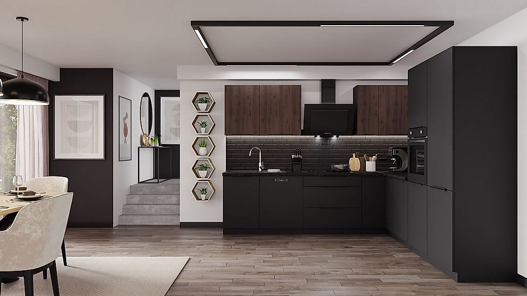 Küchen-Preisbombe Winkelküche SIENA + MONZA 280x270 cm Küchenzeile Küchenbl günstig online kaufen