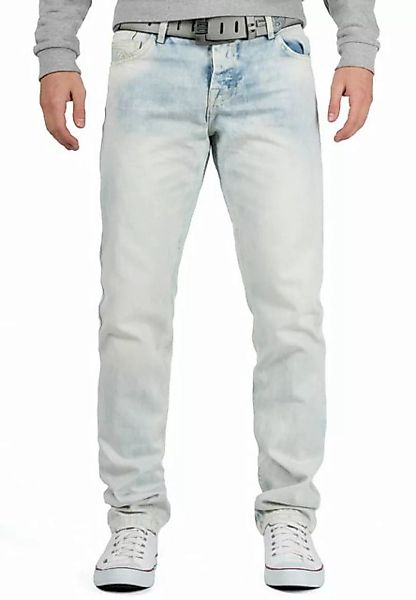 Cipo & Baxx 5-Pocket-Jeans Hose BA-CD319X Hellblau W33/L34 (1-tlg) mit dick günstig online kaufen