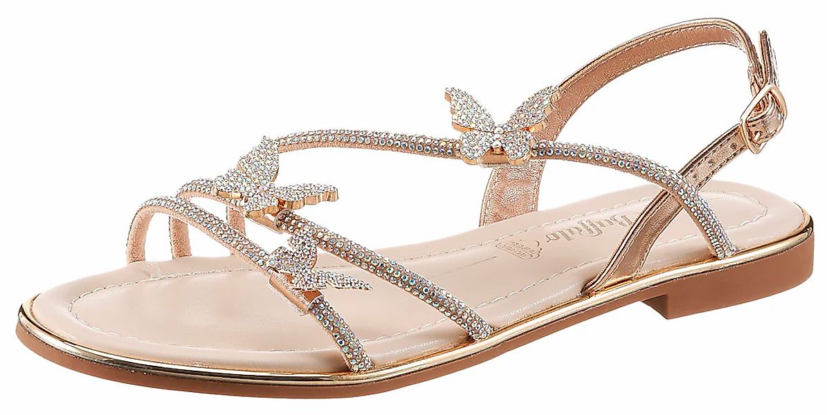 Buffalo Riemchensandale Sommerschuh, Zehentrenner mit Glitzerdetails günstig online kaufen