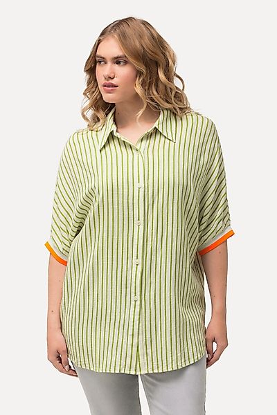 Ulla Popken Hemdbluse Hemdbluse Leinenmix Oversized günstig online kaufen