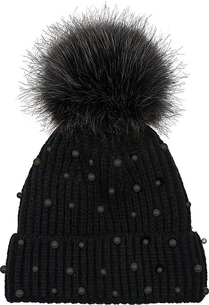 styleBREAKER Bommelmütze Strick Bommelmütze mit Perlen günstig online kaufen