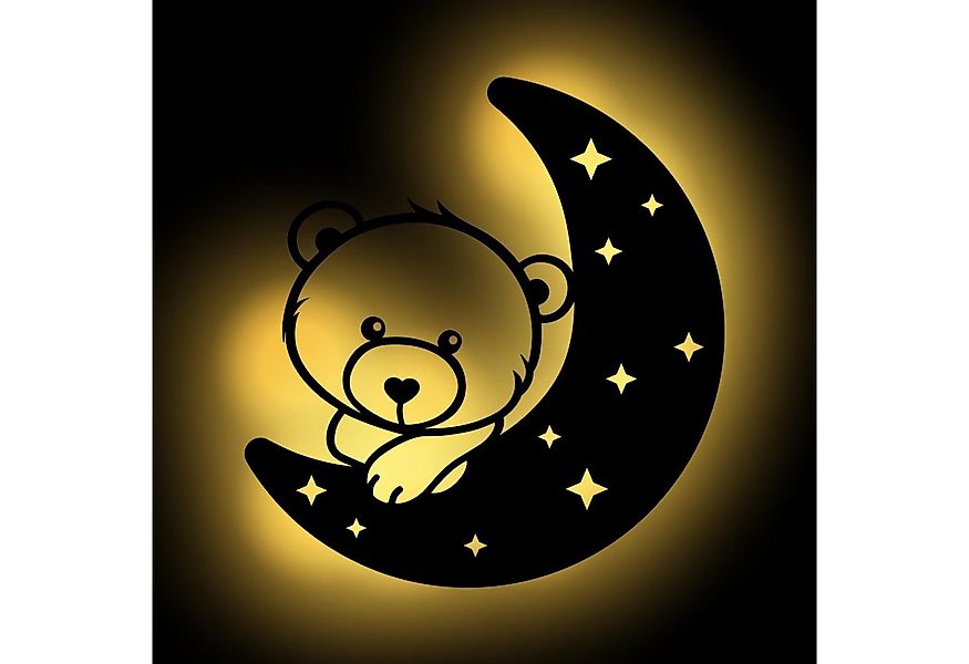 Namofactur LED Nachtlicht Bär auf Mond - Schlaflicht mit Bären Motiv für Kl günstig online kaufen