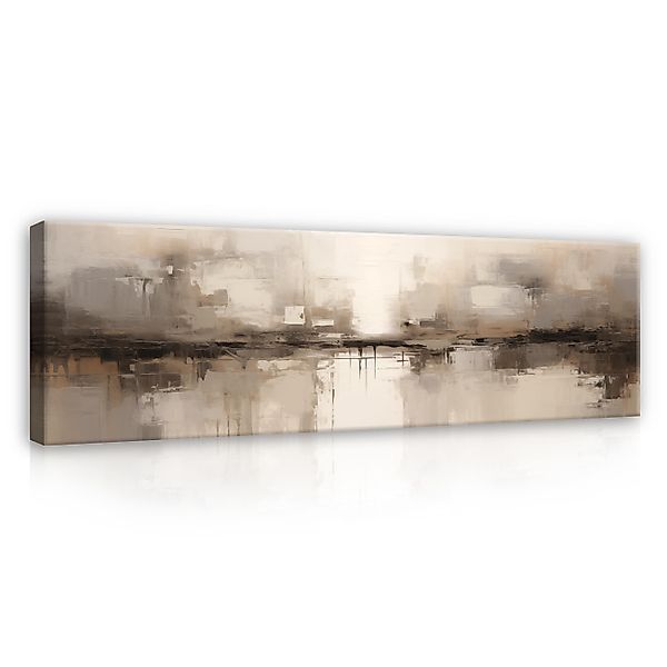 Wallarena Leinwandbild Abstrakt Beige Loft Kunst günstig online kaufen