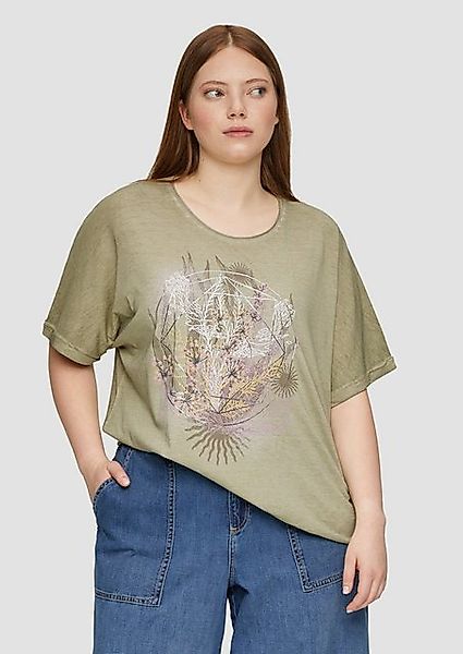 QS Kurzarmshirt Oversize-Shirt mit Rundhalsausschnitt und günstig online kaufen