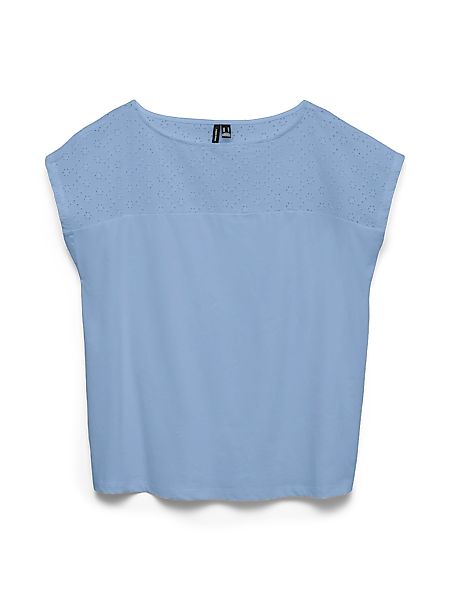 Vero Moda Spitzentop "VMJANNI CS BOAT NECK TOP JRS GA" Baumwolle günstig online kaufen