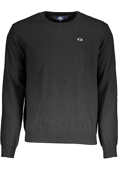 La Martina Strickpullover Eleganter schwarzer Herrenpullover günstig online kaufen