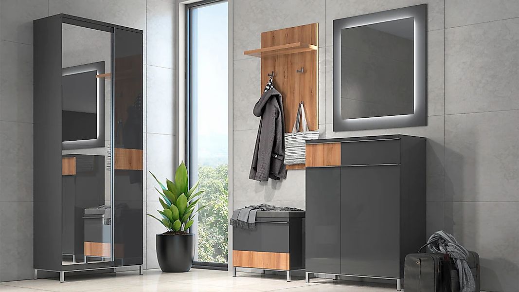 Places of Style Garderoben-Set "Onyx", (Set, 5 St., Garderobenschrank,Schuh günstig online kaufen