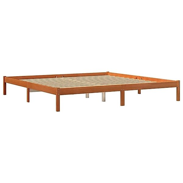 vidaXL Massivholzbett ohne Matratze Wachsbraun 180x200 Kiefernholz 844866 günstig online kaufen