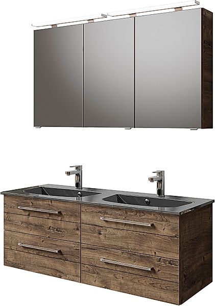 Saphir Badmöbel-Set "Serie 6025 2-teilig Mineralmarmor-Waschtisch mit LED-S günstig online kaufen