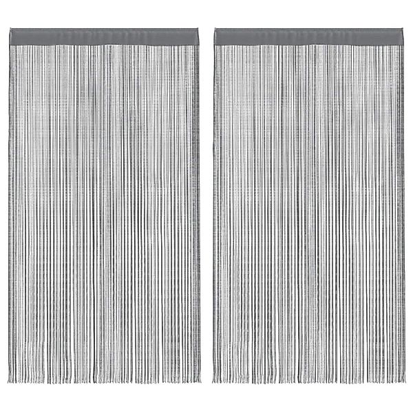 vidaXL Fadenvorhänge 2 Stk Anthrazit 100x250 cm 4102051 günstig online kaufen