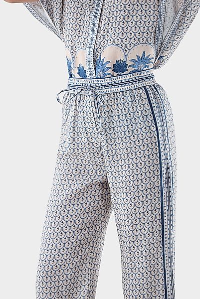 Palazzohose aus Leinen mit Palmen-Druck günstig online kaufen