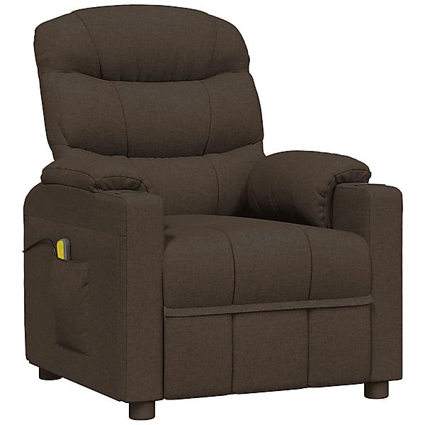 vidaXL Massagesessel Massagesessel Dunkelbraun Stoff (1-St) günstig online kaufen