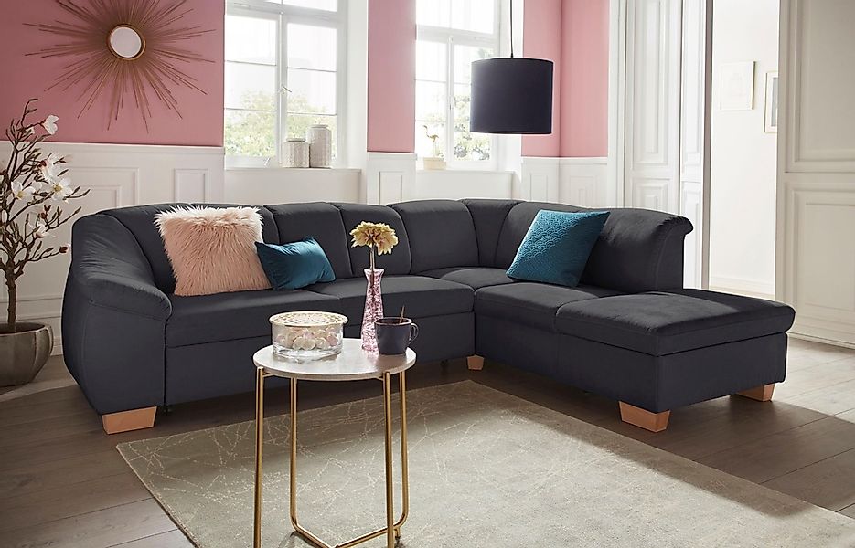 sit&more Ecksofa "Santo L-Form", mit Federkern, wahlweise mit Bettfunktion günstig online kaufen