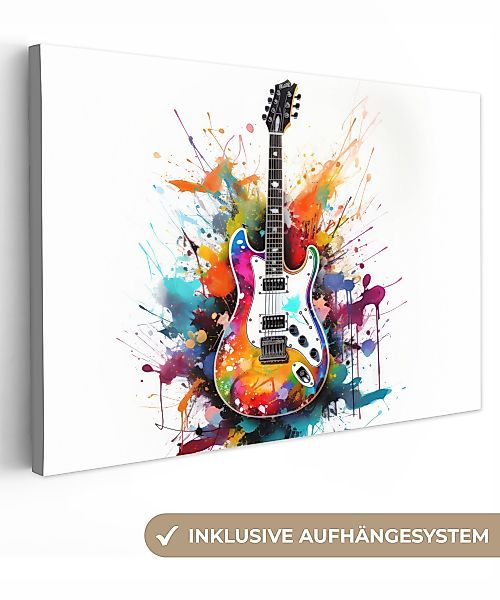 OneMillionCanvasses® Leinwandbild Gitarre - Graffiti - günstig online kaufen