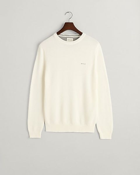 Gant Strickpullover COTTON PIQUE C-NECK, RUBY RED günstig online kaufen