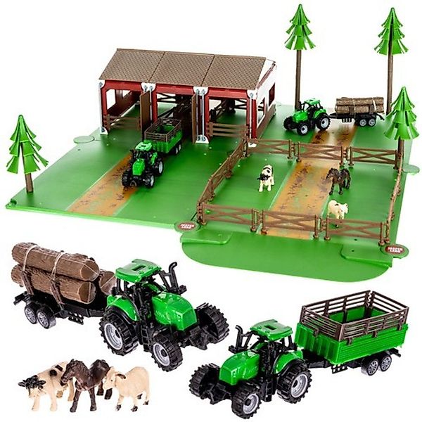 KRUZZEL Spielzeug-Traktor Bauernhof Traktor Tiere, (Spar-Set, günstig online kaufen