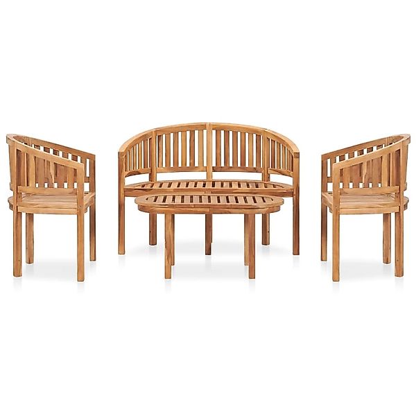 vidaXL 4-tlg Garten-Lounge-Set Massivholz Teak Modell 1 günstig online kaufen