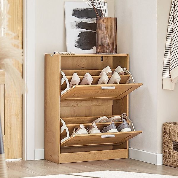 SoBuy Schuhkipper Schuhablage Schuhschrank mit 2 Klappen FSR137-N günstig online kaufen