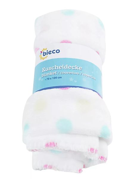 Bieco Kuscheldecke dots pink günstig online kaufen