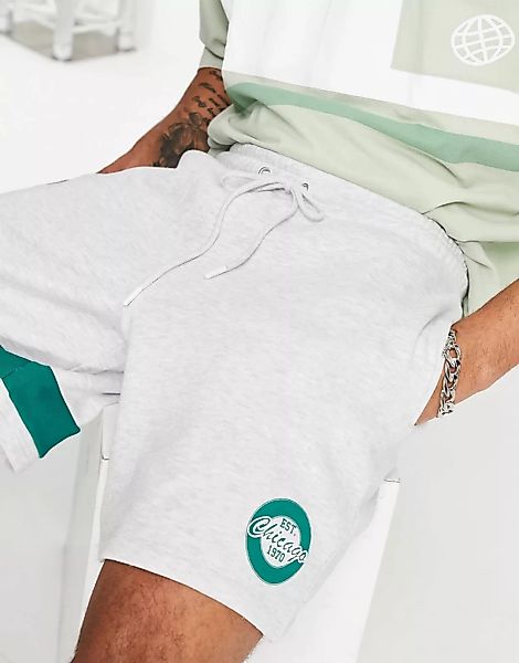 ASOS DESIGN – Oversize-Shorts aus Jersey mit seitlichem Streifen, Kombiteil günstig online kaufen