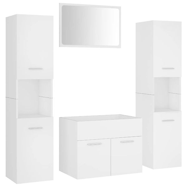 vidaXL Badmöbel-Set Weiß Holzwerkstoff Modell 18 günstig online kaufen