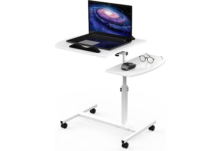 NUODWELL Computertisch Laptoptisch Höhenverstellbar Mit Rollen, Beistelltis günstig online kaufen