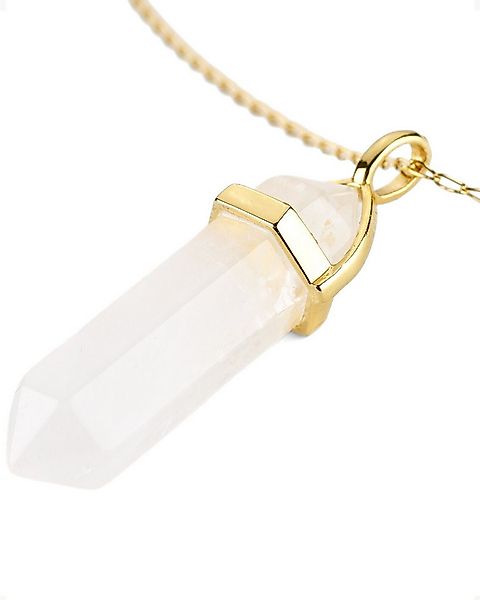 LAVISA Kette mit Anhänger Edelstein Halskette Obelisk gold Naturstein Krist günstig online kaufen