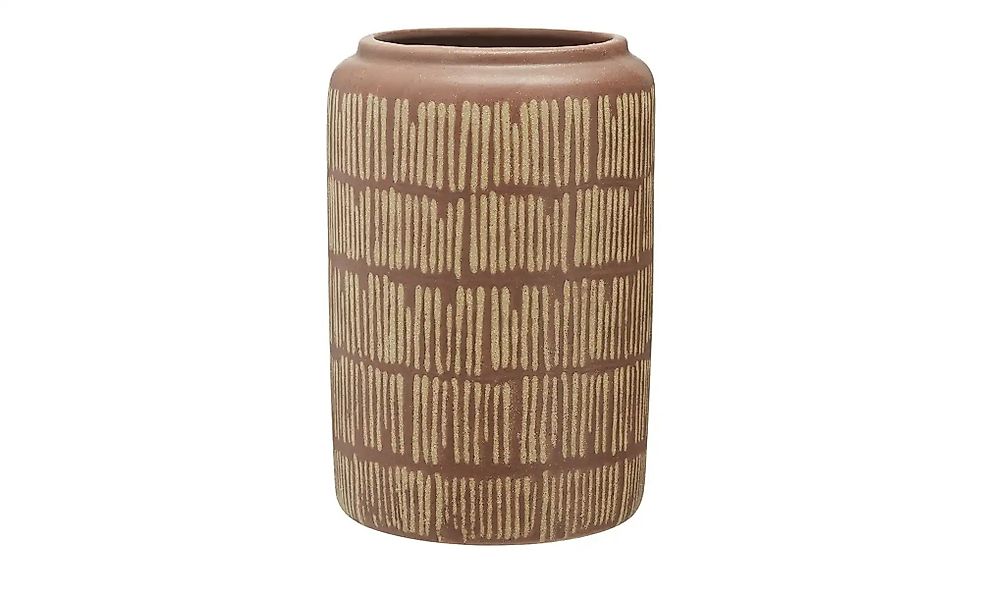 HOME STORY Vase   ¦ braun ¦ Steinzeug ¦ Maße (cm): H: 17,8  Ø: 12 Accessoir günstig online kaufen