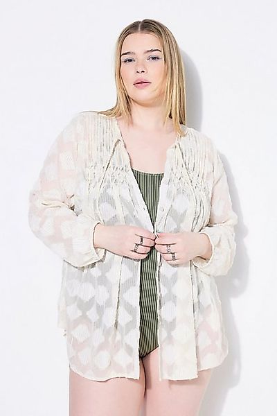 Studio Untold Hemdbluse Bluse Loose Shape Glittermuster Zierbiesen günstig online kaufen