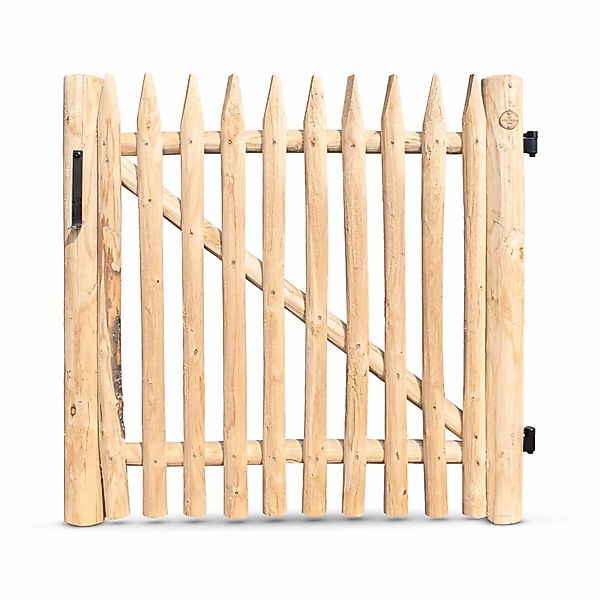 Stiltreu Gezapftes Staketenzaun-Tor Edelkastanie Breite 120 cm Höhe 150 cm günstig online kaufen