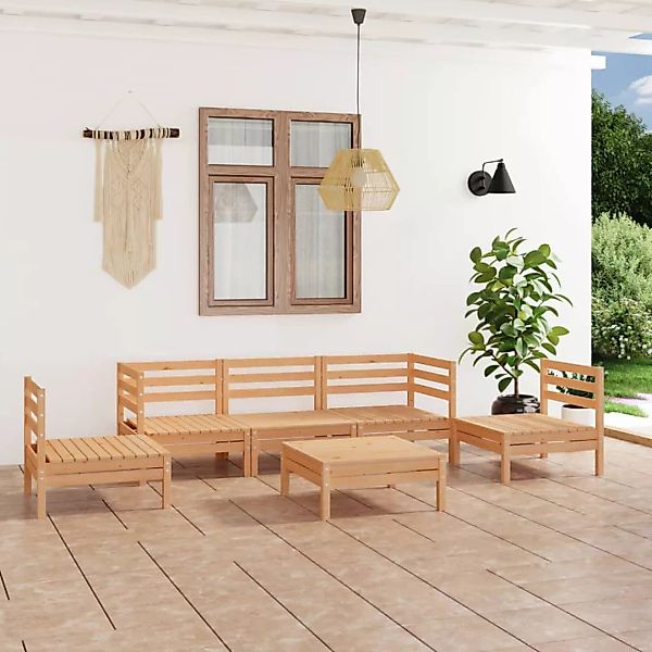 6-tlg. Garten-lounge-set Kiefer Massivholz günstig online kaufen