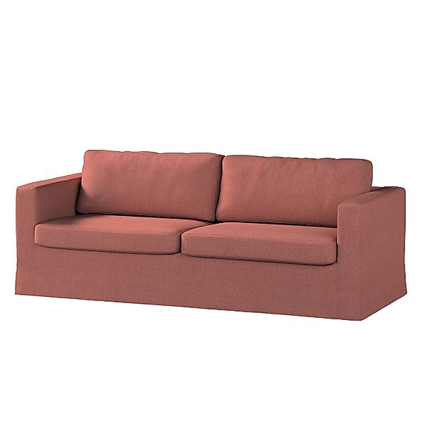 Bezug für Karlstad 3-Sitzer Sofa nicht ausklappbar, lang, cognac braun, Bez günstig online kaufen