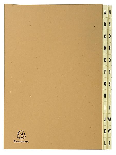 EXACOMPTA Fächermappe Ordnungsmappe mit 24 Fächern von A-Z Kraft, A4, Kraft günstig online kaufen
