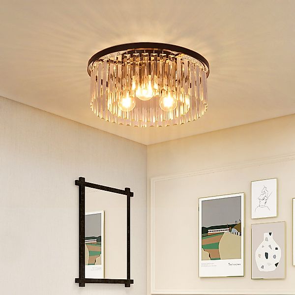 ZMH Deckenleuchte Wohnzimmer Schwarz E27 Deckenlampe günstig online kaufen