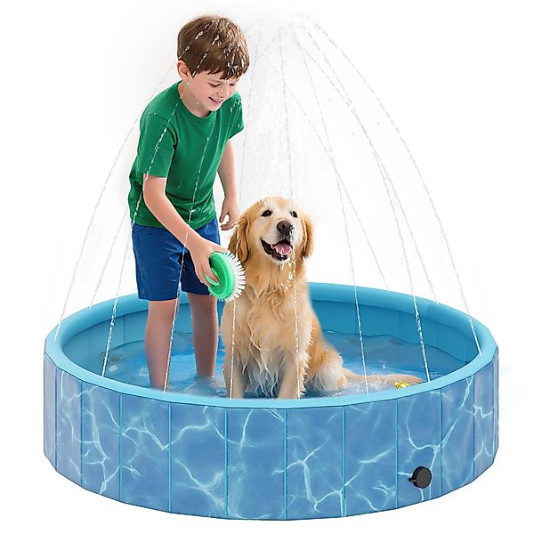PawHut Hundepool mit Brunnen- und Wasserpolsterdesign, günstig online kaufen