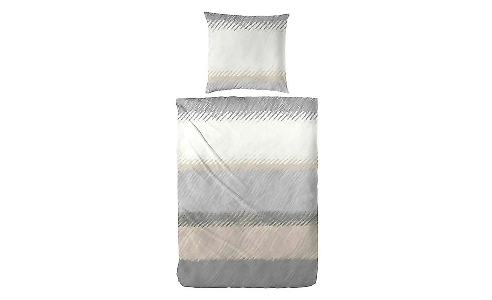 Flanell Bettwäsche-Set   ¦ grau ¦ Maße (cm): B: 135 H: 1 Bettwaren > Bettwä günstig online kaufen