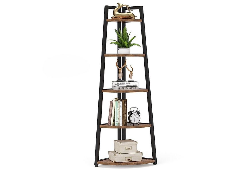 Tribesigns Eckregal Bücherregal, 178cm hohes Eckregal mit 5 Ebenen, Standre günstig online kaufen