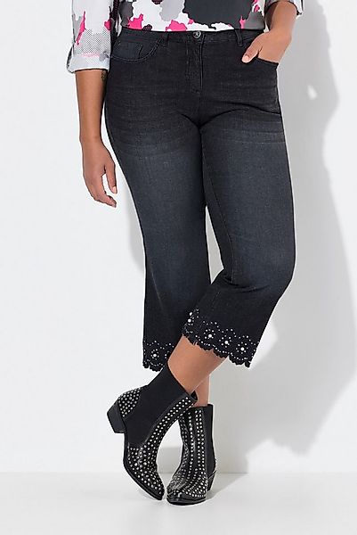 Angel of Style Regular-fit-Jeans 7/8-Jeans Flared Fit Lochstickerei 5-Pocke günstig online kaufen