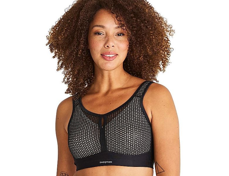 Swegmark of Sweden Sport-BH Net Impact Force - 100155 - Schwarz mit nahtlos günstig online kaufen