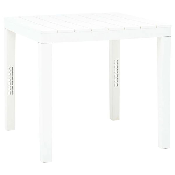 vidaXL Gartentisch Weiß 78x78x72 cm Kunststoff 48783 günstig online kaufen