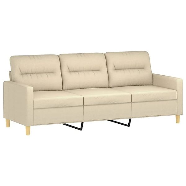 vidaXL 3-Sitzer-Sofa Creme 180 cm Stoff 359245 günstig online kaufen